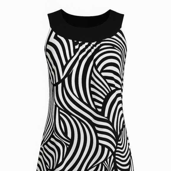 White House Black Market Graphic Print Dress | Size 2 | With Pockets - Picture 13 of 14